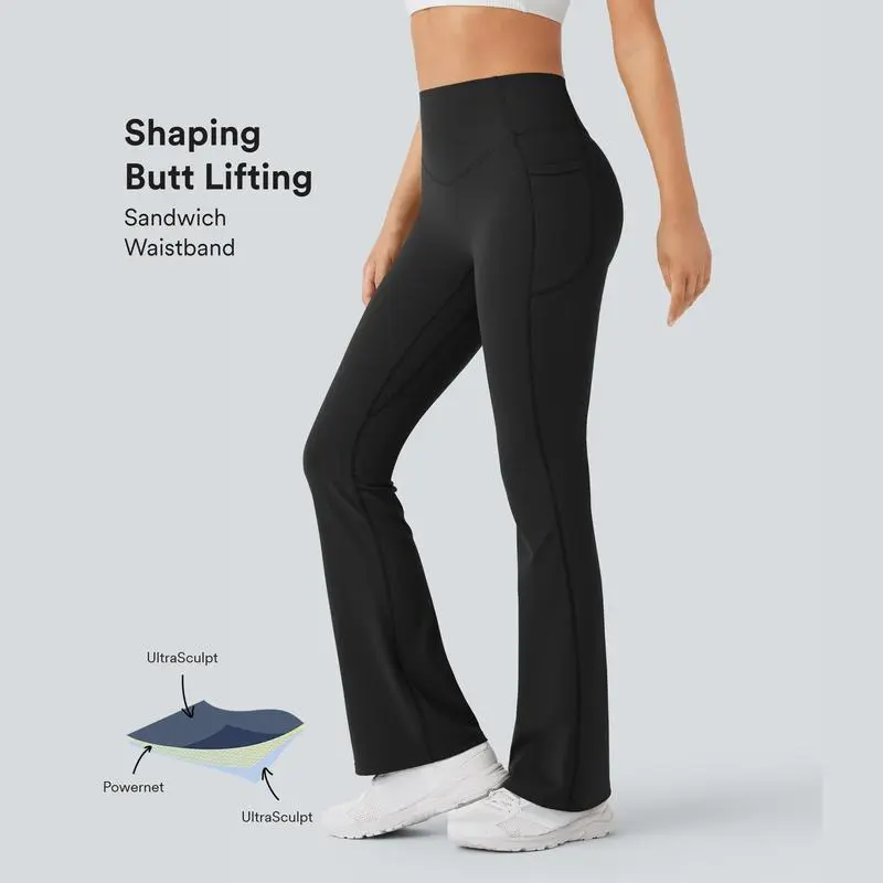 Scrunch Butt High Waist Yoga Bootcut Leggings