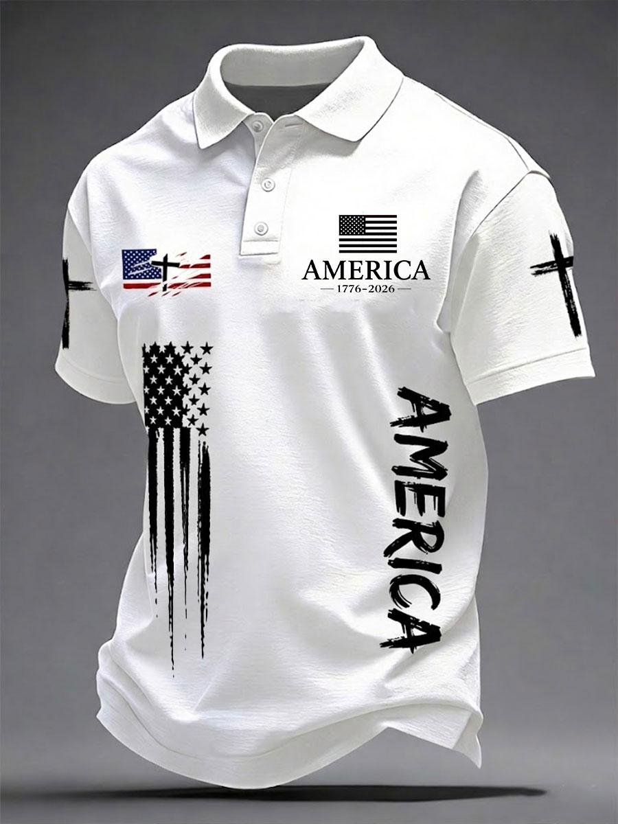 Men'S 250Th Anniversary Faith Printed Casual T-Shirt