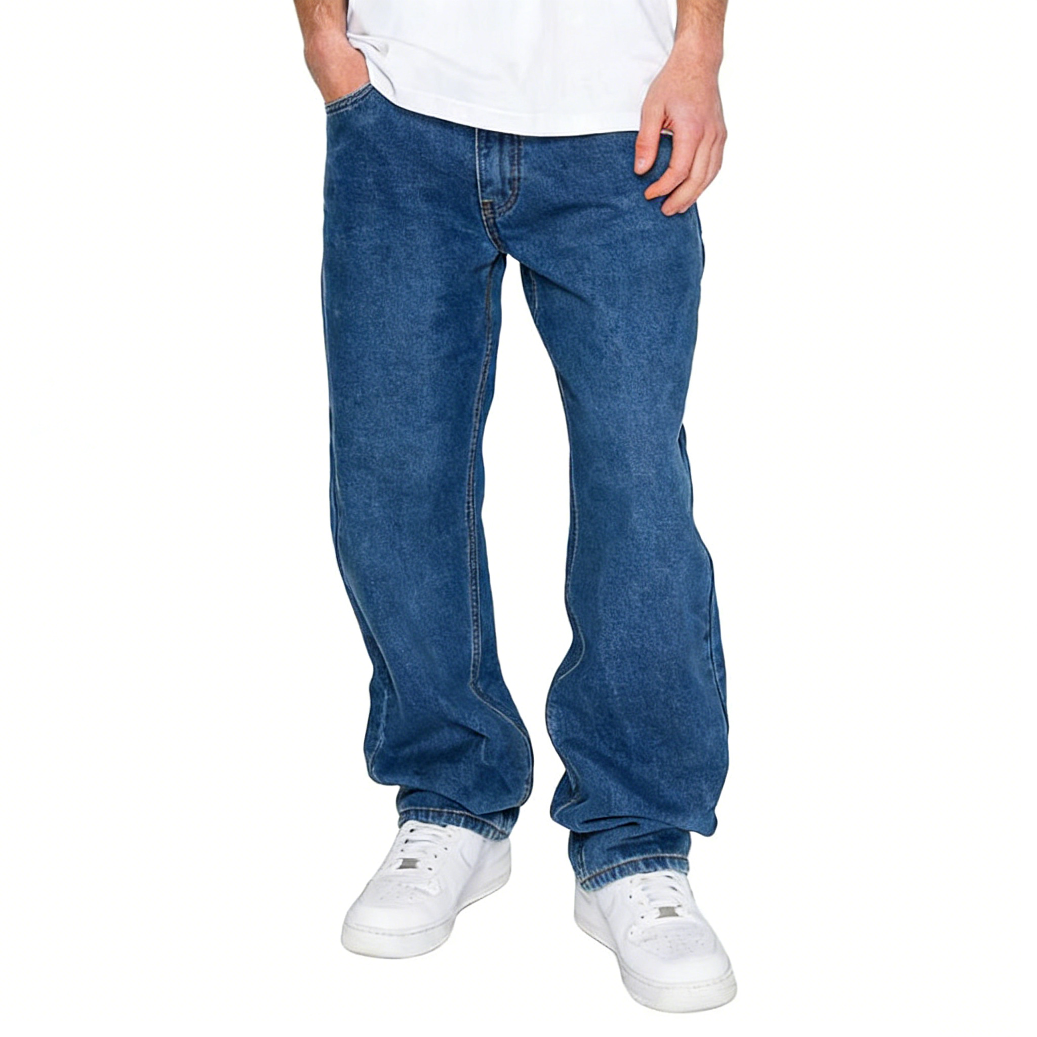 Men's 13oz 100% Cotton Baggy Denim Jeans