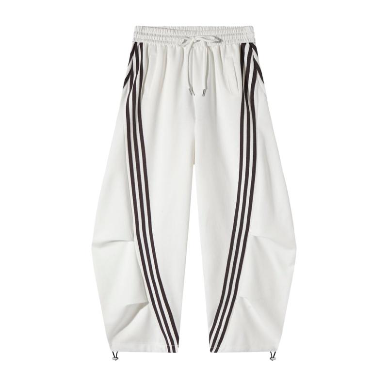 Women's Loose Wide Leg Striped Track Pants