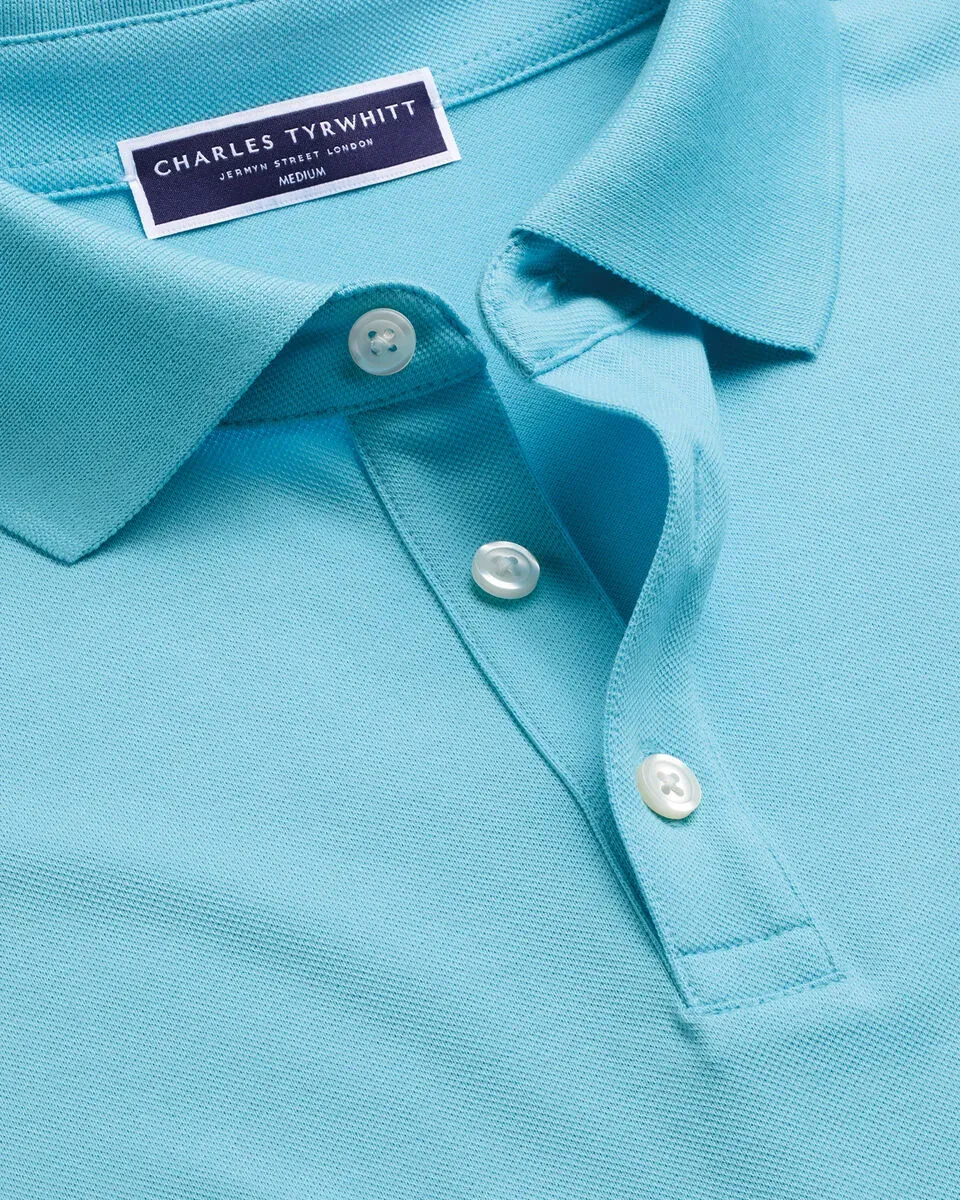 Men'S Casual Business POLO Shirt, Breathable Pique Fabric