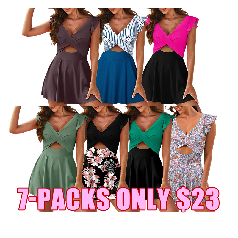 Ruffle Cutout Tummy Control One-Piece Swimsuit