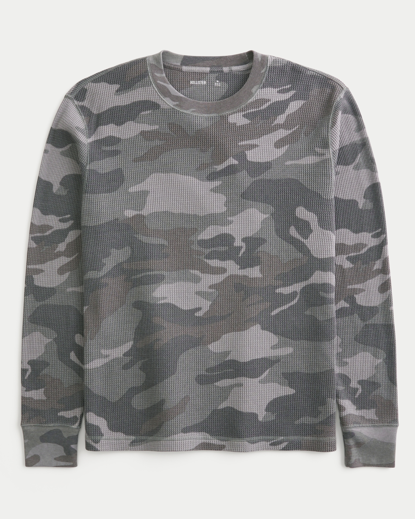 Relaxed Thermal Long-Sleeve Camo Crew Shirt