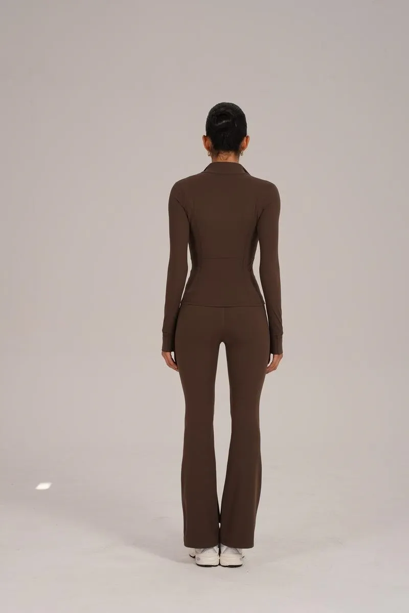 2PCS Slim-It BBL Jacket and Flare Leggings Daily Set