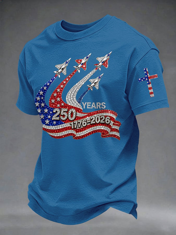 Men's America 250 Years 1776-2026 Printed T-Shirt