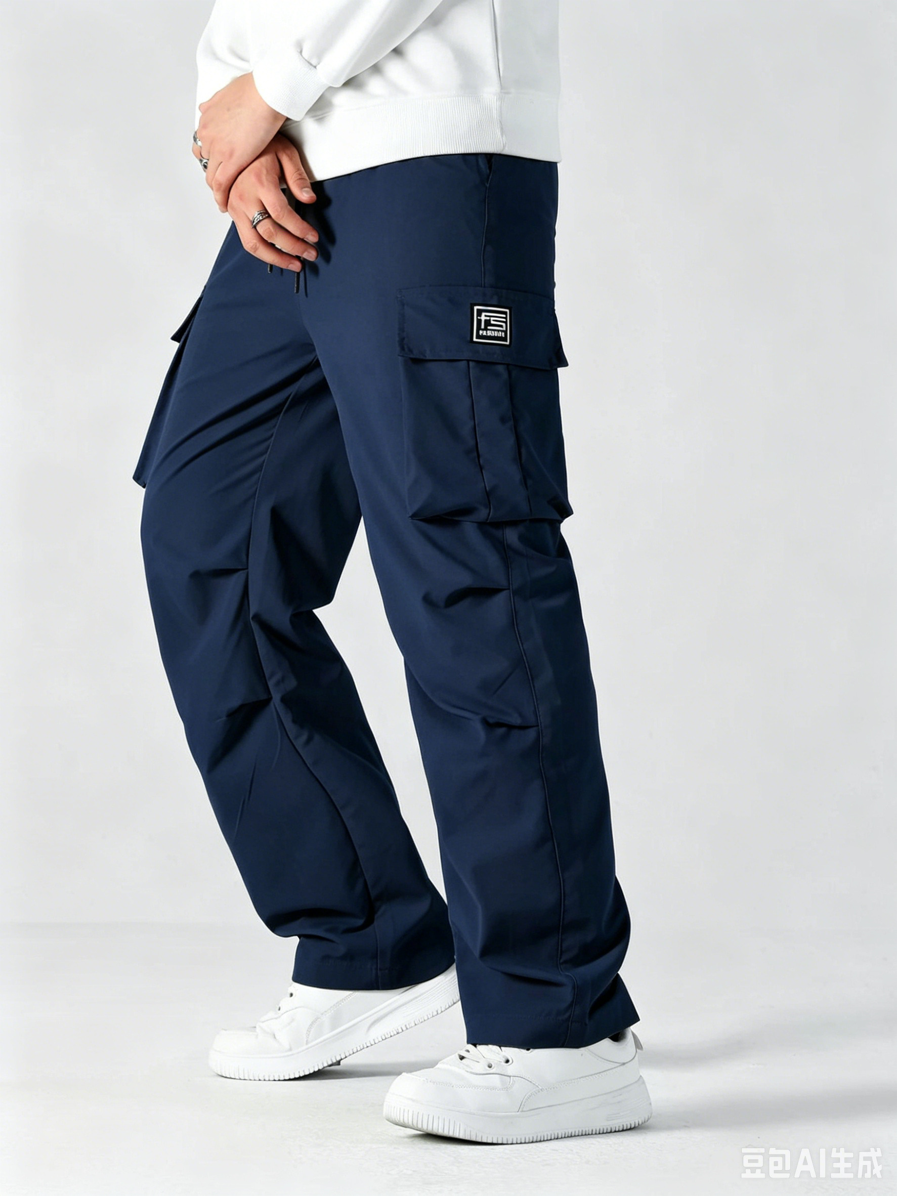 Men's Tactical Cargo Pants, Elastic Waistband & Multi-Pocket Design