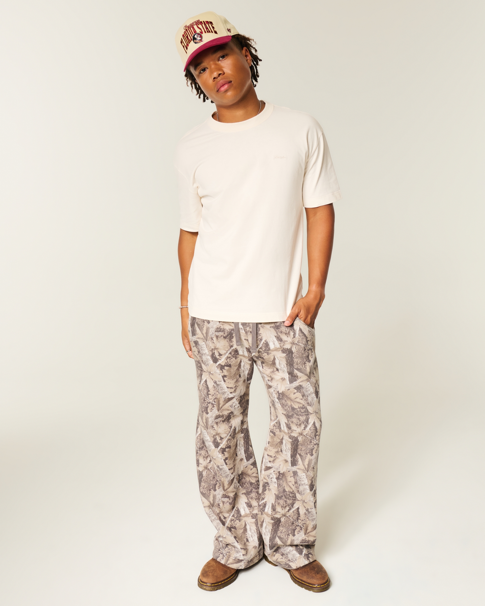 Boxy Heavyweight Micro Logo Crew T-Shirt