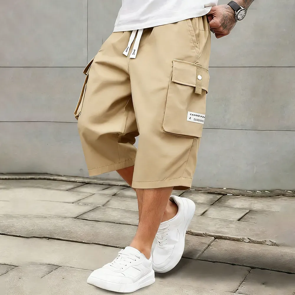 Men's Casual Cargo Calf Shorts