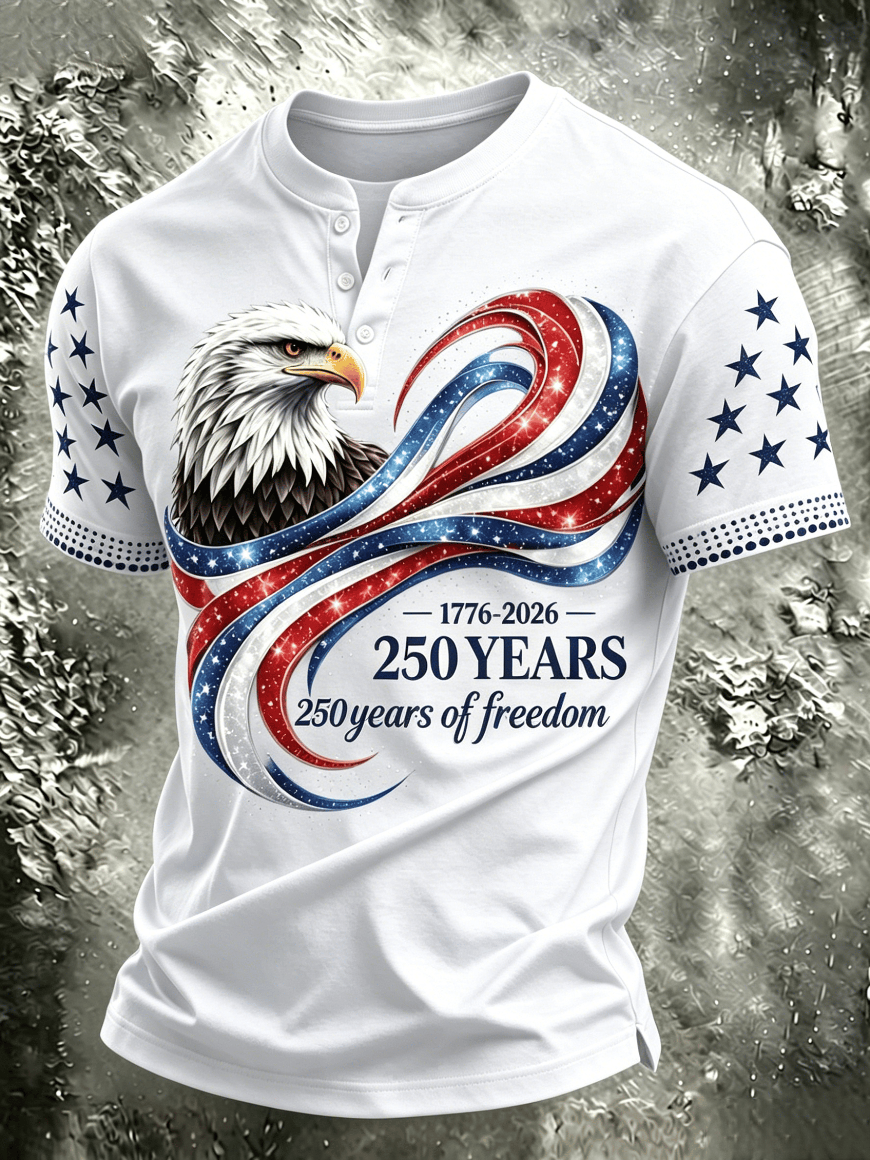 Men's American Anniversary Short-Sleeve Crew Neck T-Shirt