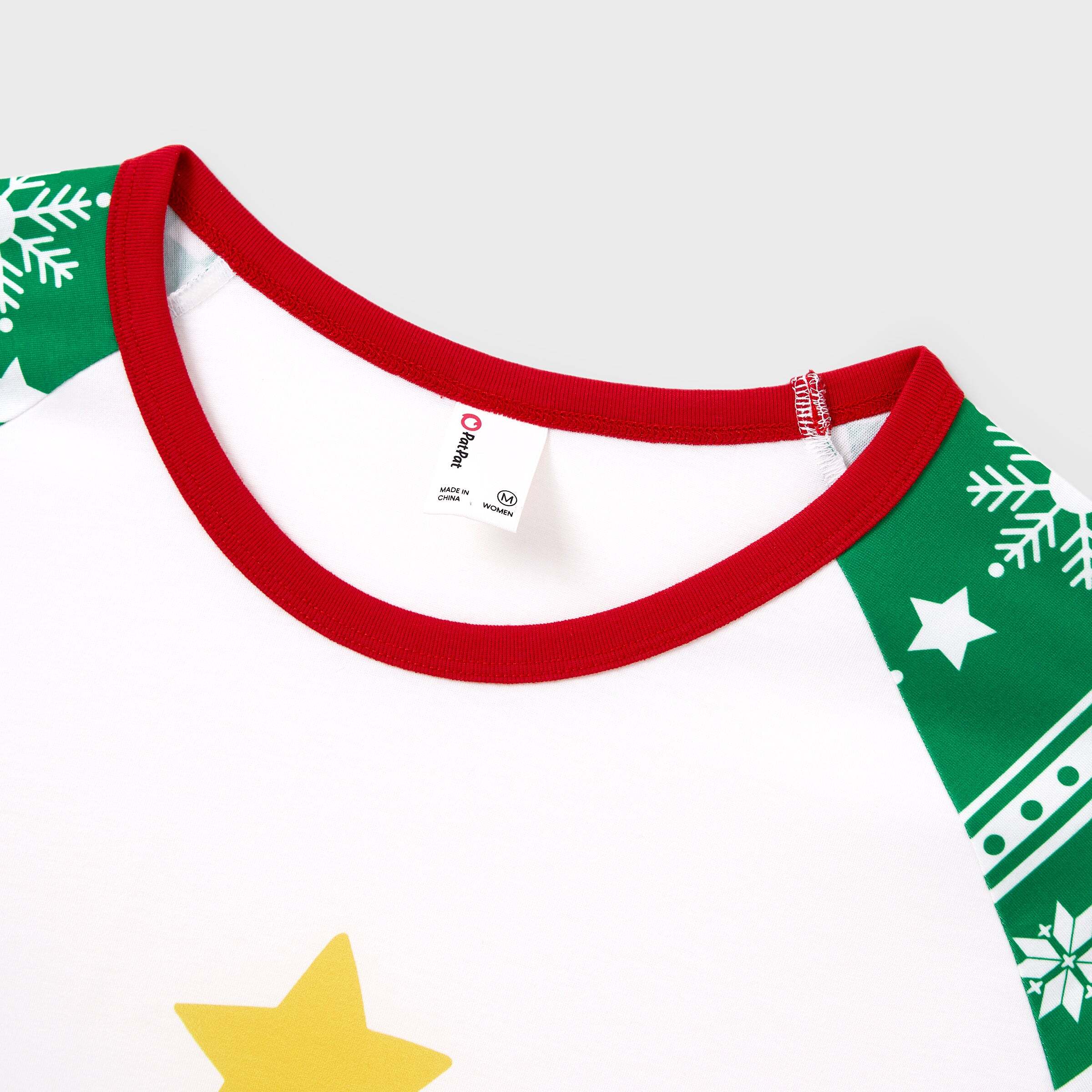 Christmas Matching Family Pajamas Set Gingerbread and Christmas Tree Print Green PJS with Christmas Socks Green