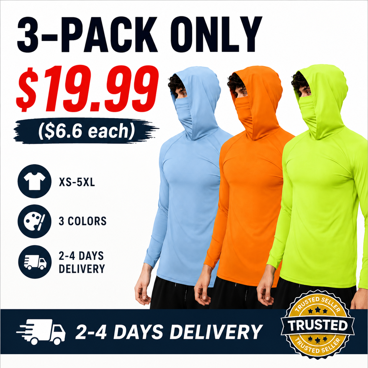 Men's Casual Hooded Pullover 6-Piece Set