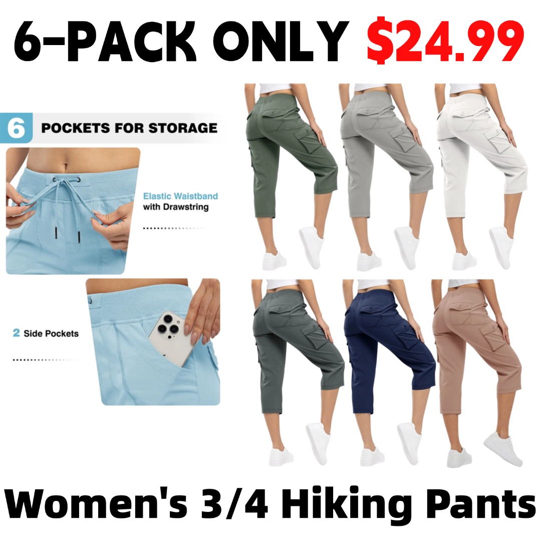 Women’s Lightweight Quick-Dry Capri Cargo Pants