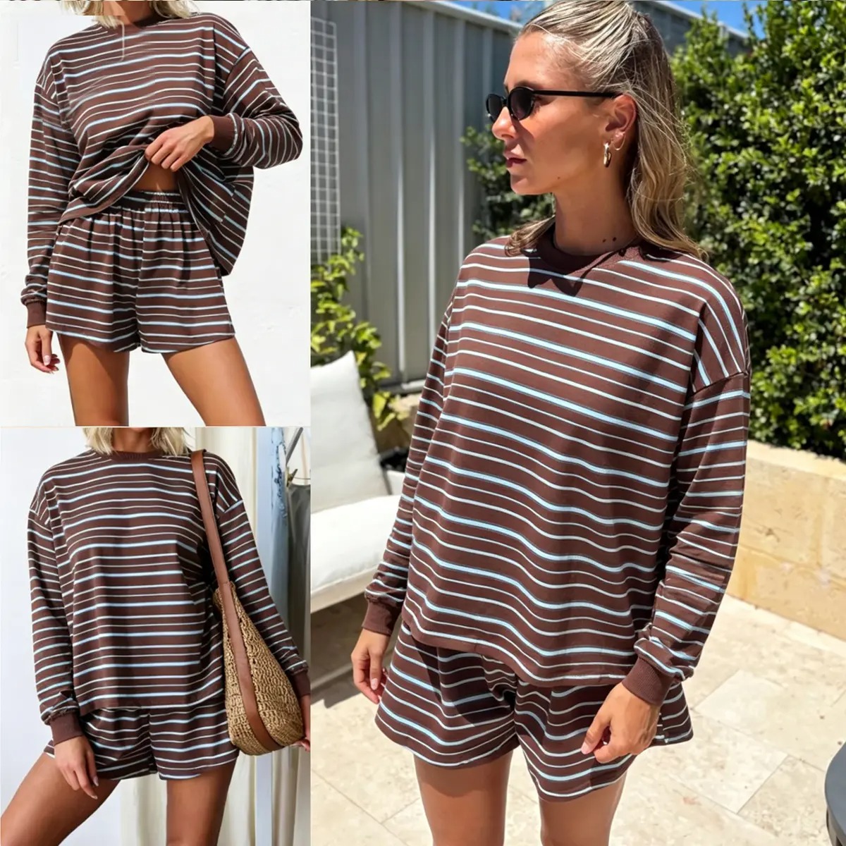 🔥LAST DAY SALE 90% OFF💕Women's Striped Lounge Set