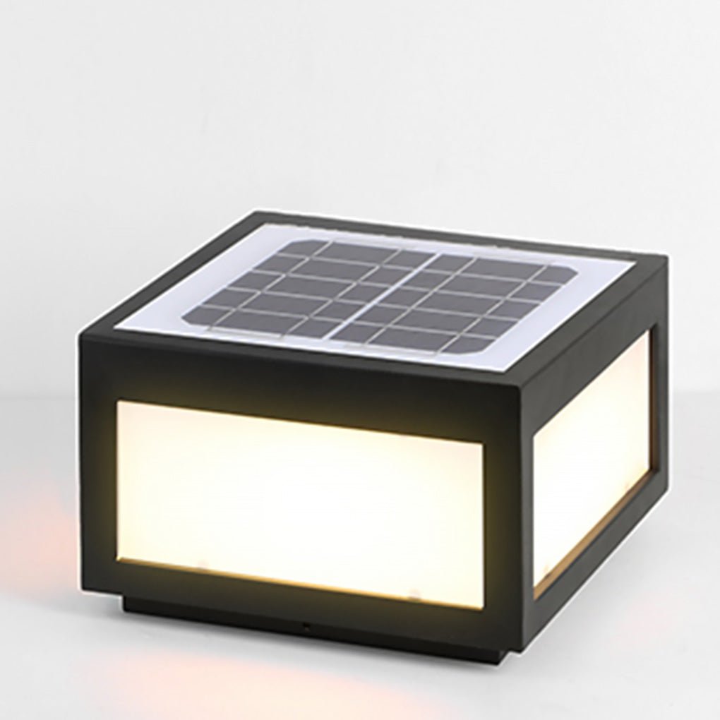 Outdoor Courtyard Waterproof LED Solar Pillar Lights Landscape Lighting