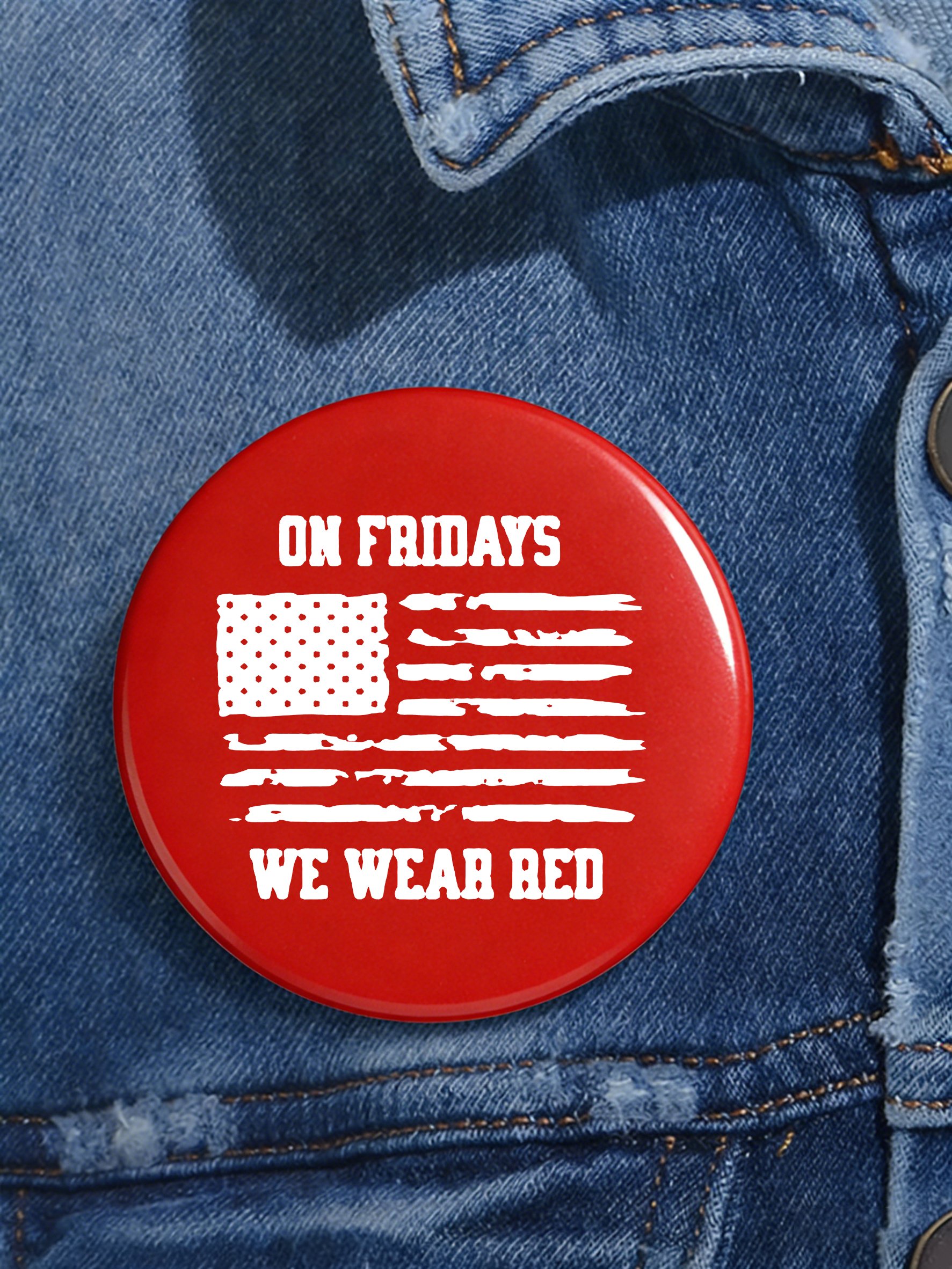 Red Friday Remember Everyone Deployed Brooch