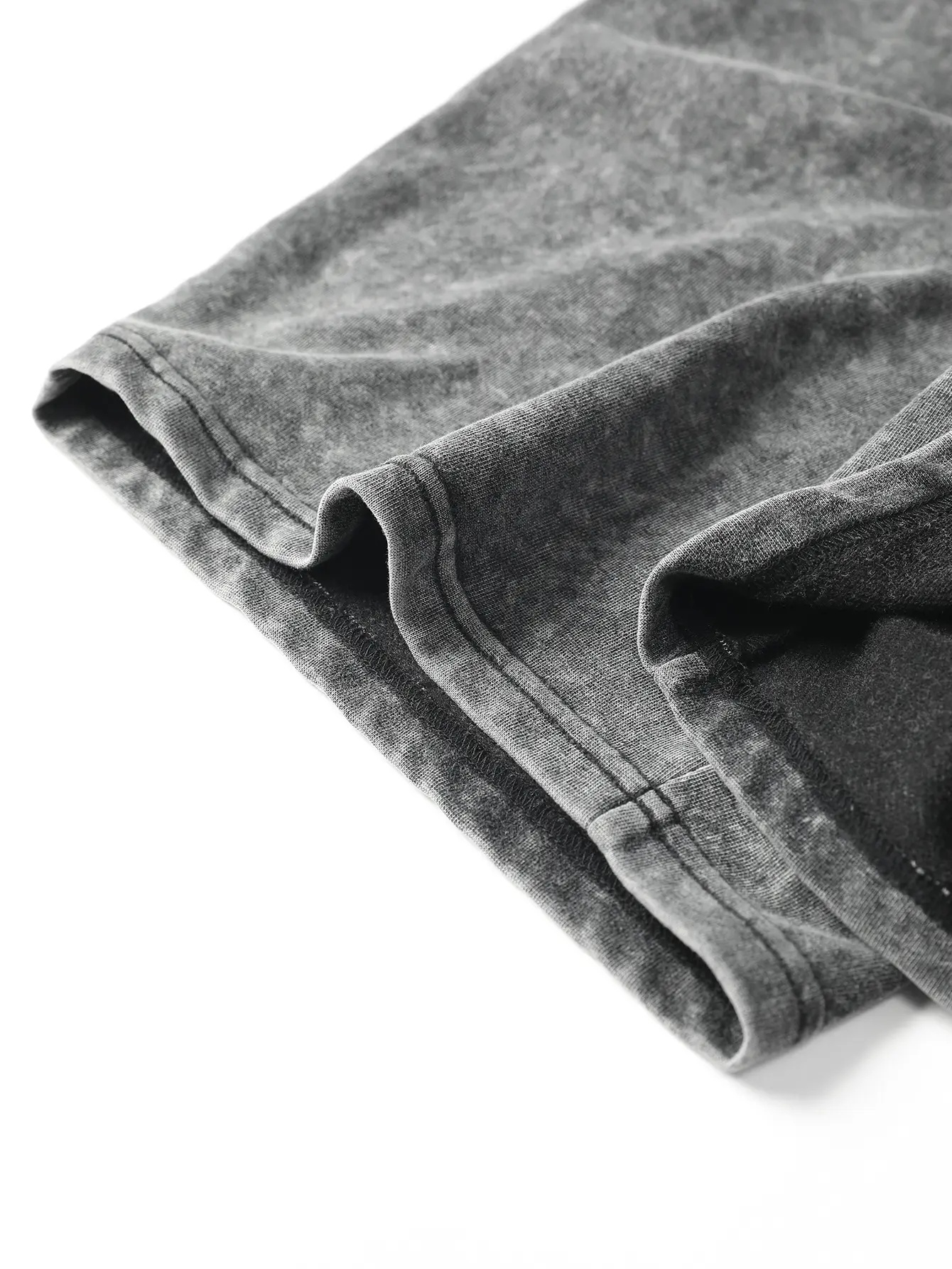 Men’s Snow-Wash Cotton Blend Drawstring Shorts