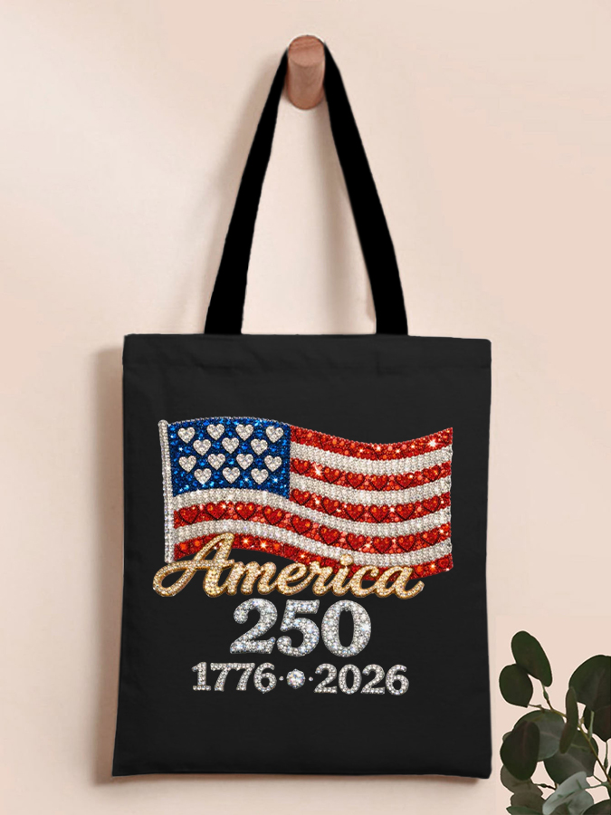 Unisex American Flag Printed Casual Bag