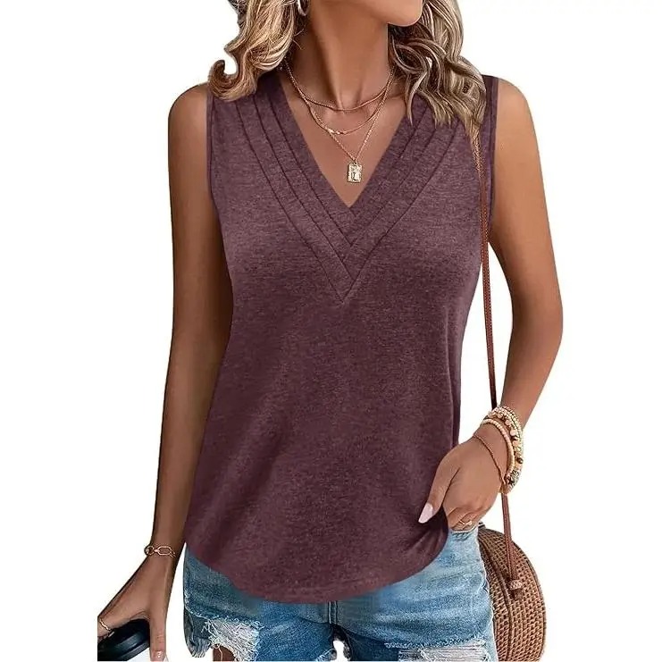 Women's V-Neck Loose Fit Tank Top