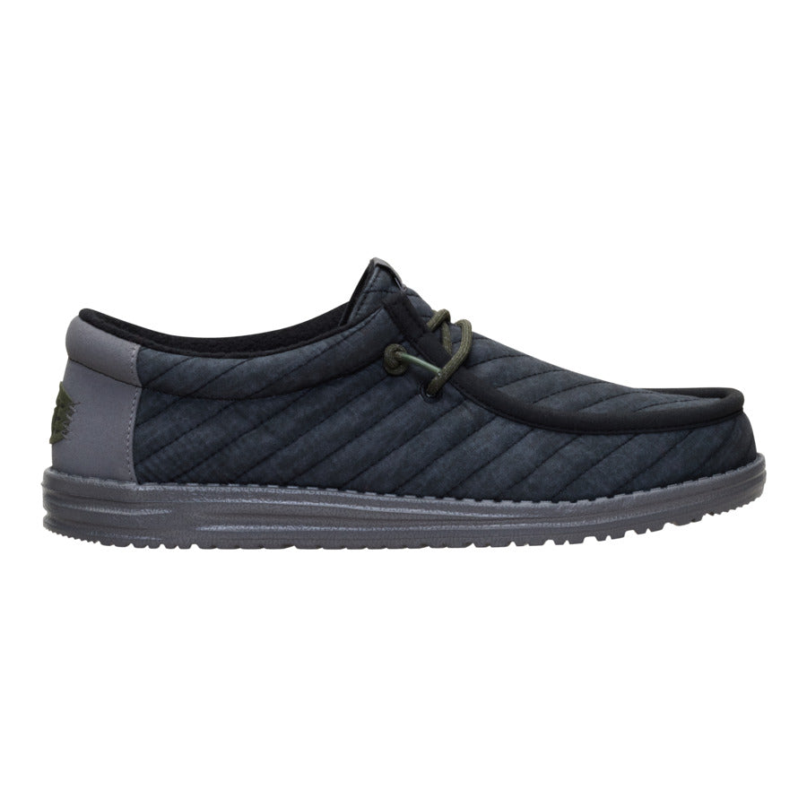 Wally Washed Quilt - Black/Grey