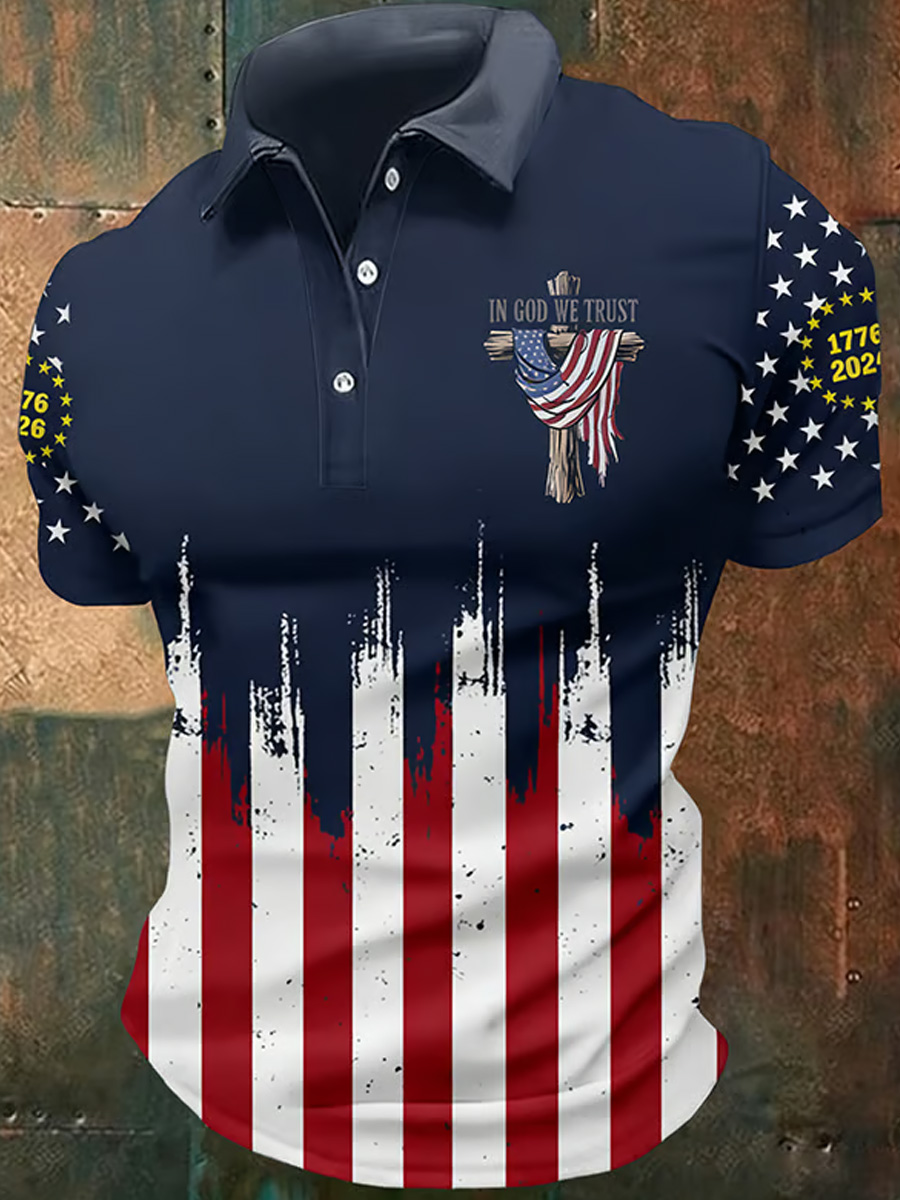 Men's 250th Anniversary Casual Short-Sleeve Polo Shirt