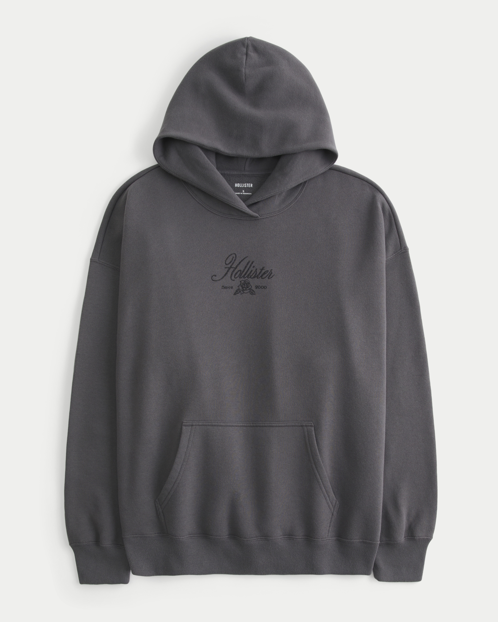 Oversized Sparkle Logo Graphic Hoodie