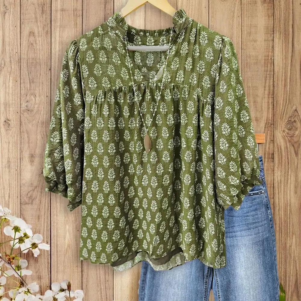 💕Mother's Day Sale💕Women's Cozy 3/4 Sleeve Top