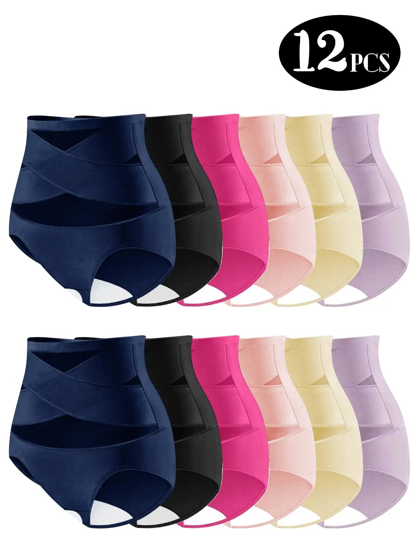 Women's Mid Waist Seamless Shapewear Shorts Multipack Tummy Control Butt Lifting Stretchy Body Shaping Underwear
