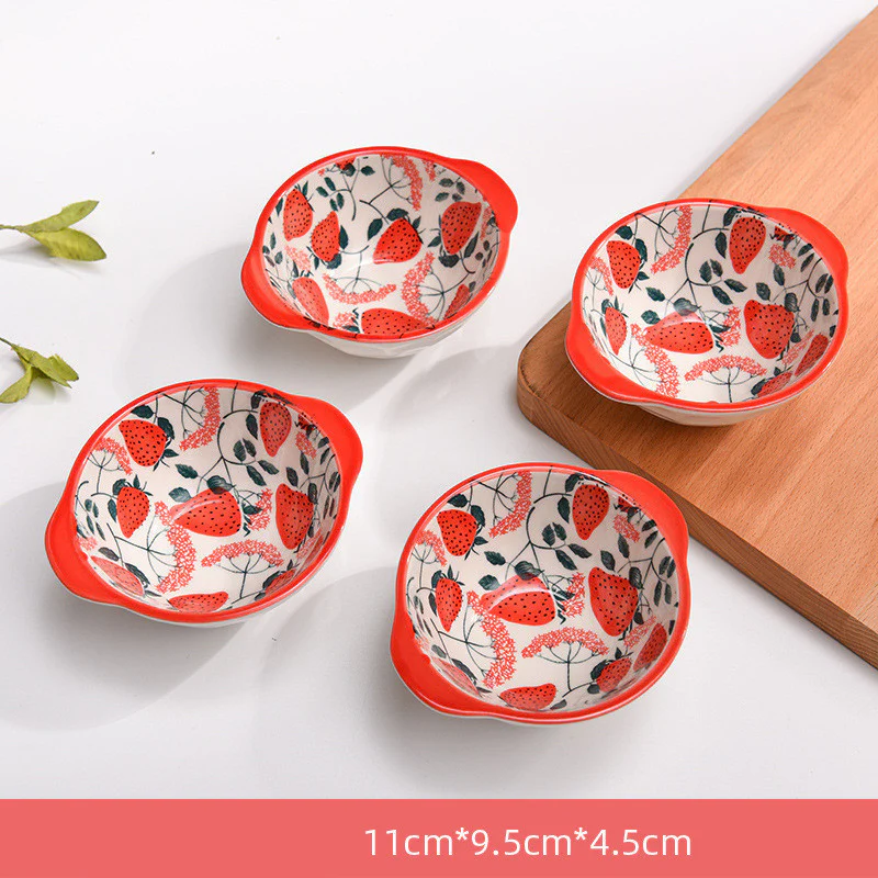 4PC Fruits Flowers Critters Seasoning Dishes