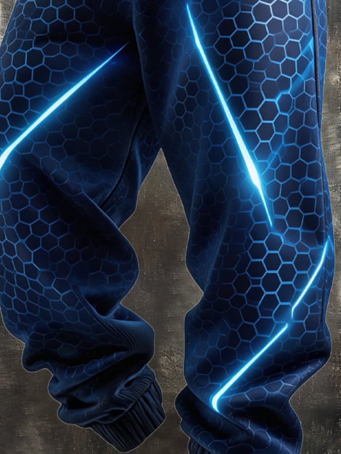 Men's Retro Outdoor Color Block Patriot Sports Pants