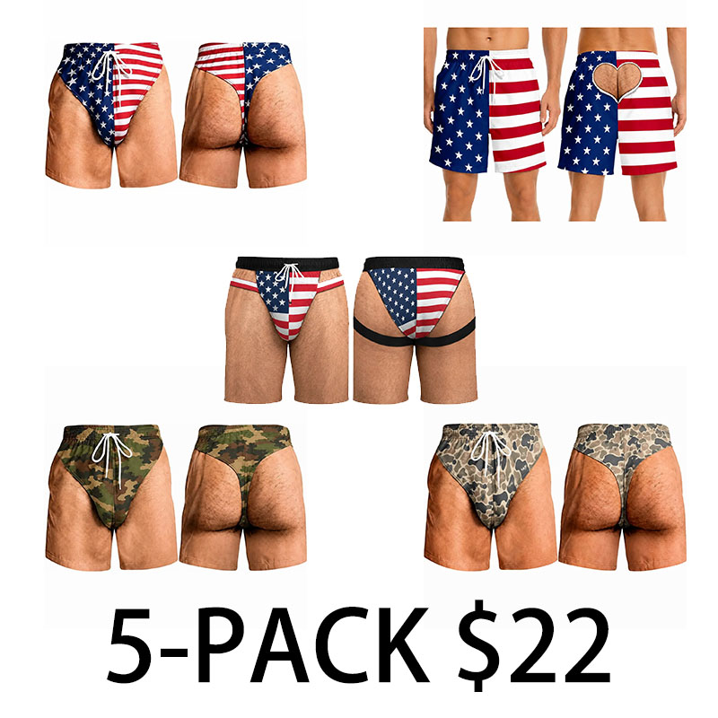 Men's Patriotic Swim Trunks – American Flag 