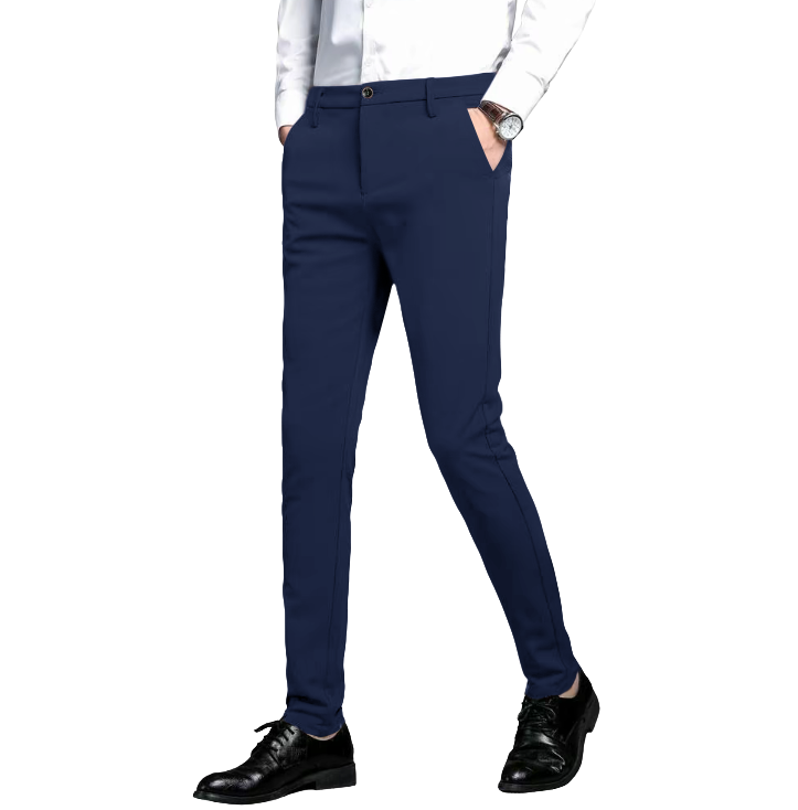 Men's Slim Fit Stretch Dress Pants – Skinny Tailored Suit Pants for Business Casual & Formal Wear