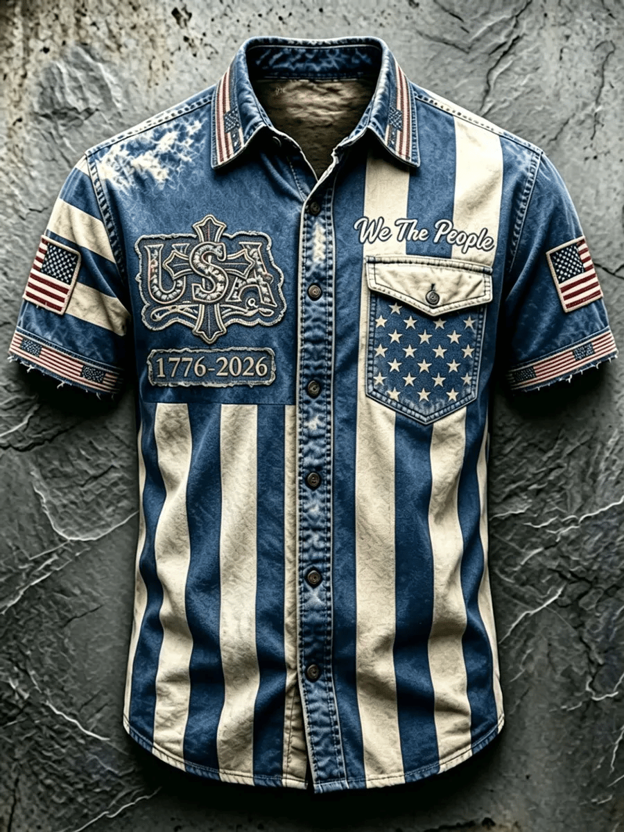 Men'S 250Th Anniversary National Faith Print Shirt