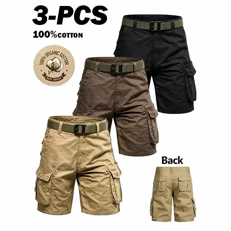 Men's 6-Pack Tactical Cargo Shorts – Multi-Pocket, Wear-Resistant, Breathable Outdoor Hiking Shorts