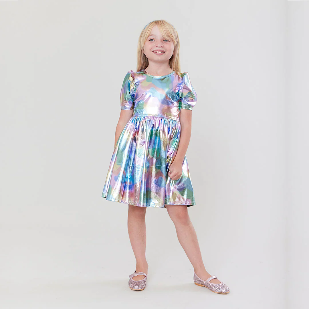 Lame Laurie Dress Cotton Candy