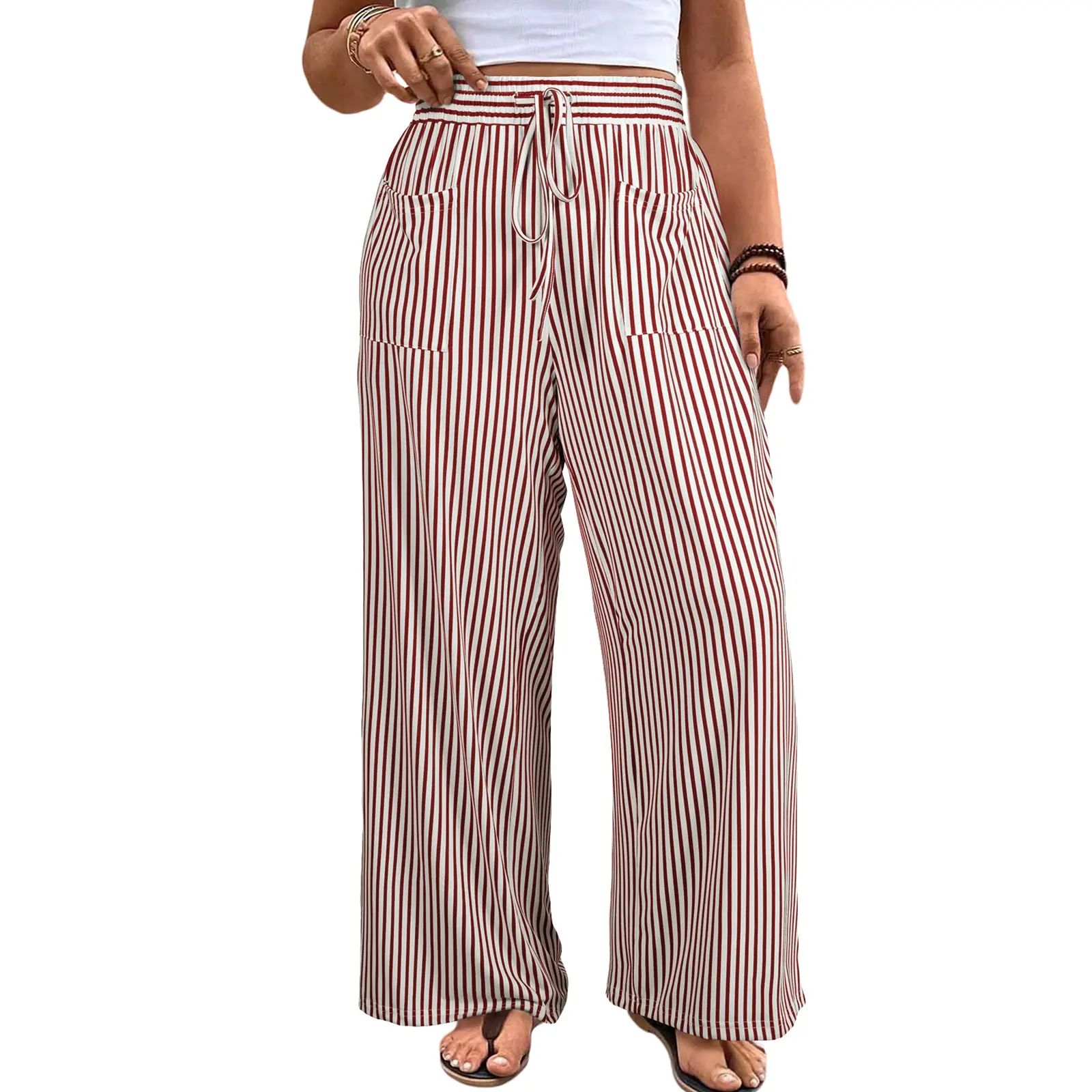 🔥LAST DAY SALE 90% OFF💕Striped Wide-Leg Palazzo Pants
