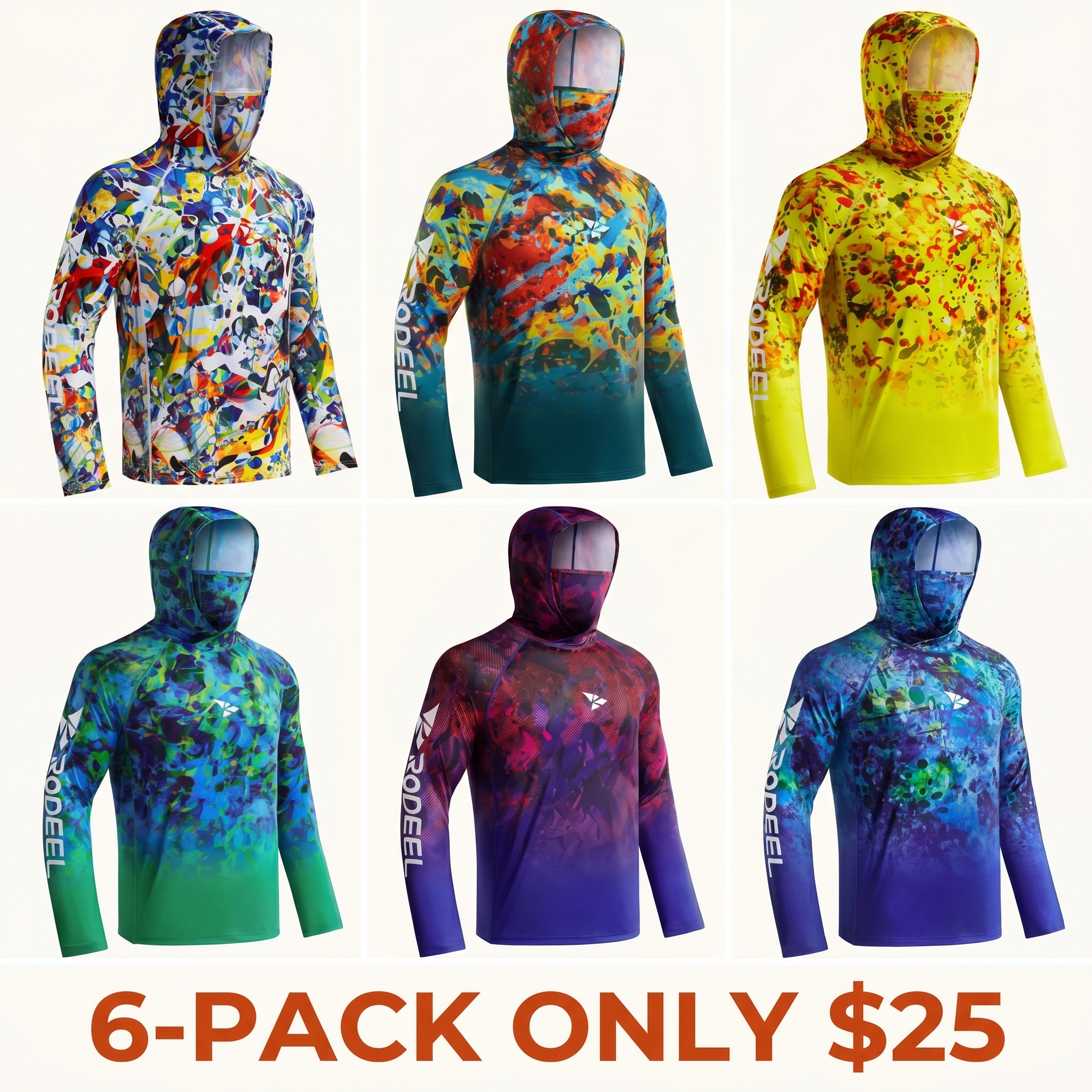 Men's Sun Protection Hoodie (with Face Mask/Neck Gaiter) — UPF 50+ UV Protection