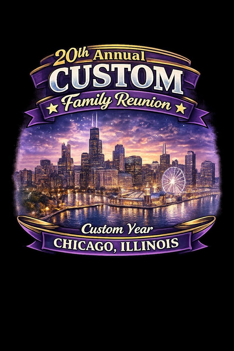 Personalized Family Reunion Shirts, Matching Family Tees with Cityscape Design, Custom Family Shirts for Reunion, Choose your city