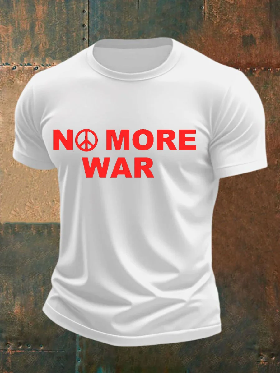 Men's No War cotton short-sleeved T-shirt
