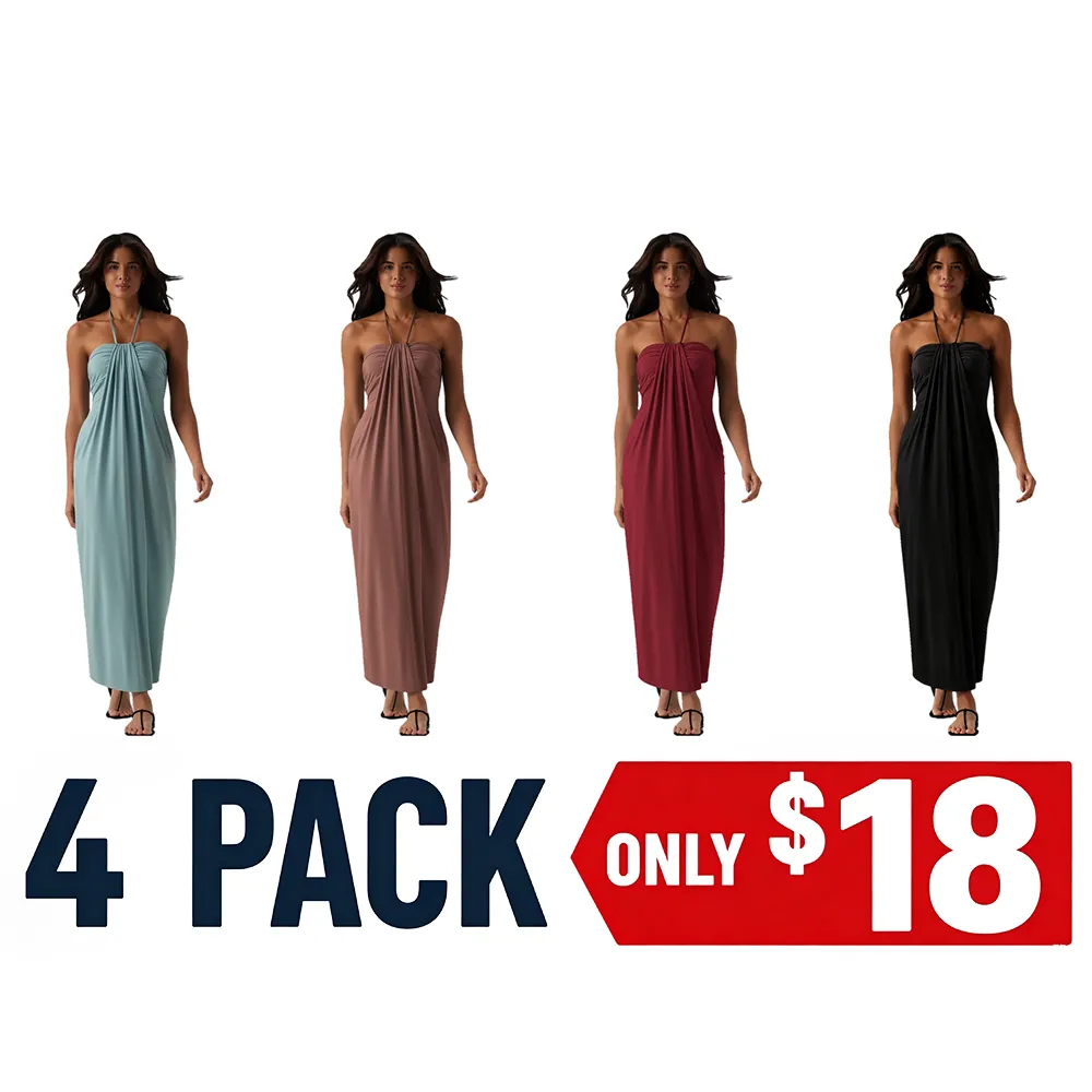 ☀️Halter Tie Back Maxi Dress with Pockets