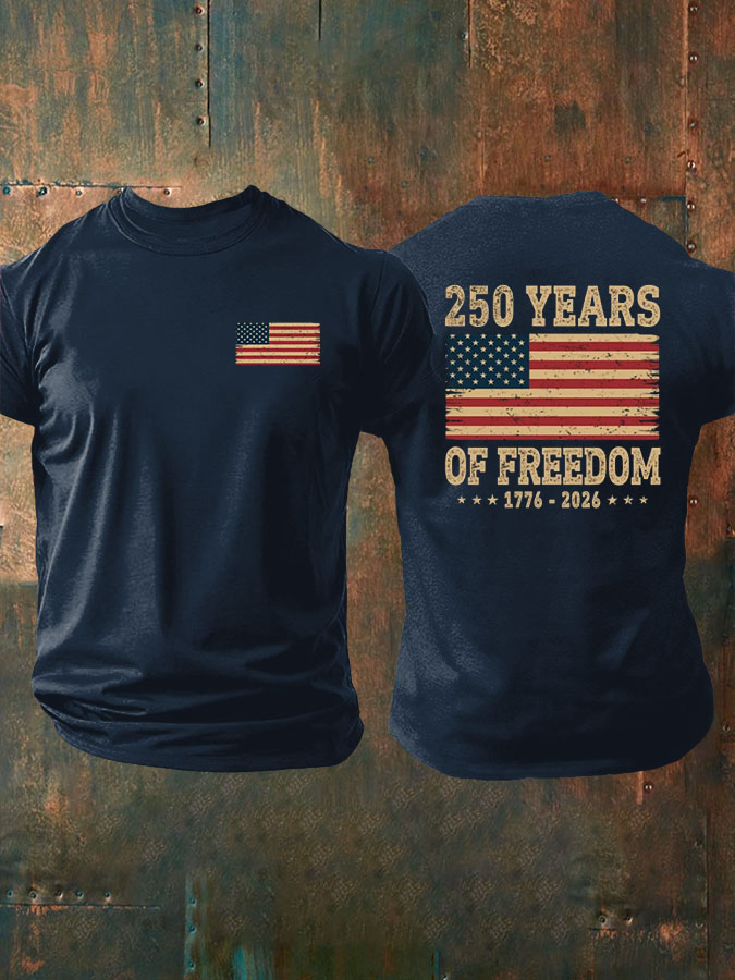 Men'S United States of America 1776-2026 American Flag T-Shirt