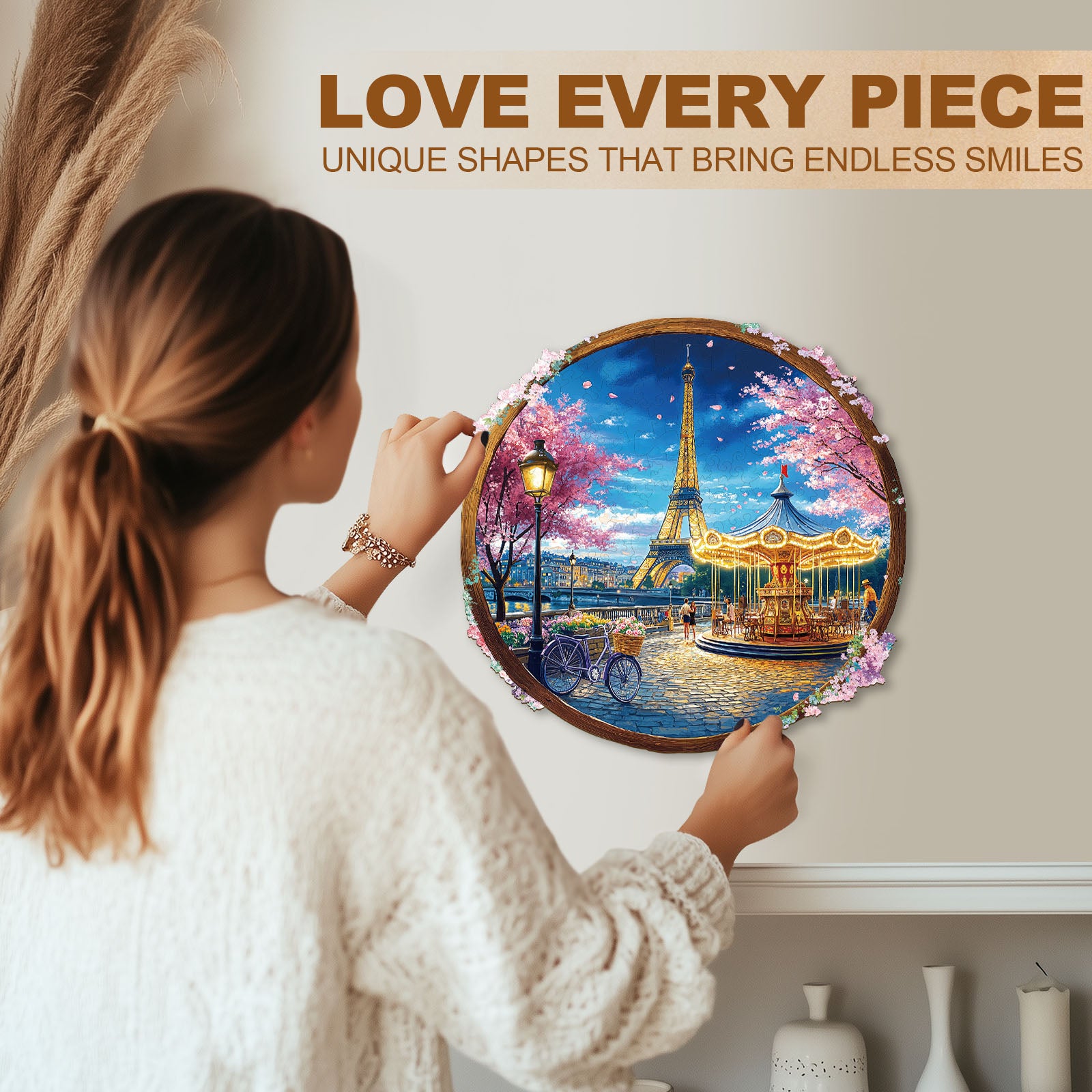 Paris by Night Wooden Jigsaw Puzzle