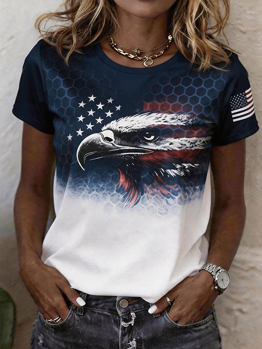 Women's U.S. 250th Anniversary Crew Neck Short-Sleeve T-Shirt