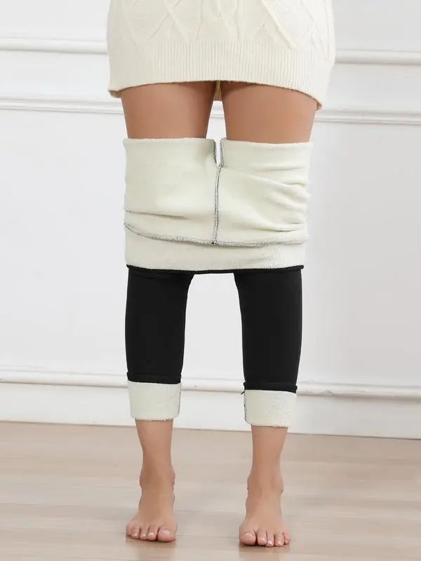 Winter Warm Fleece Lined Leggings High Waist Women's Casual Riding Workout Wear for Yoga