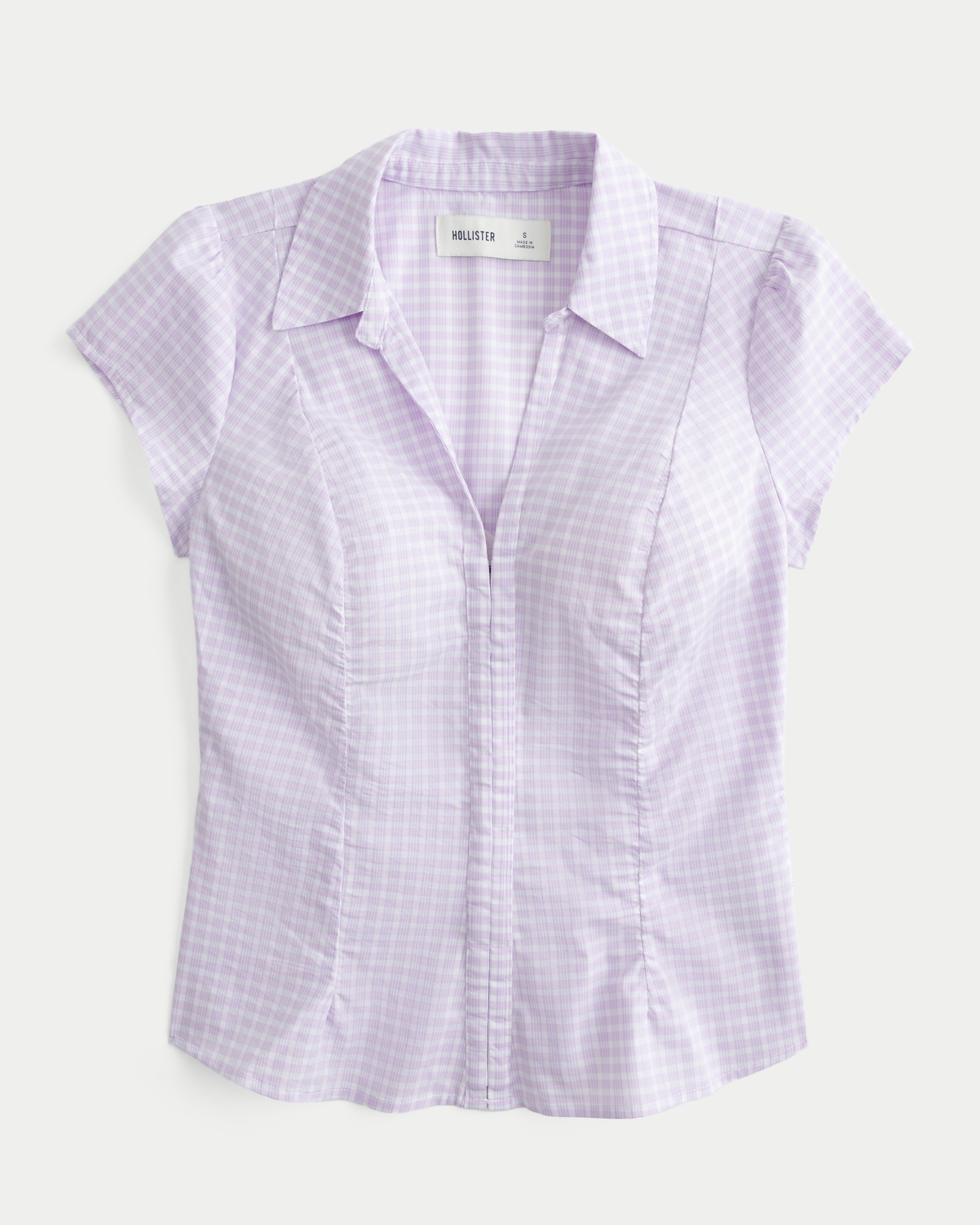 Short-Sleeve Ruched Shirt