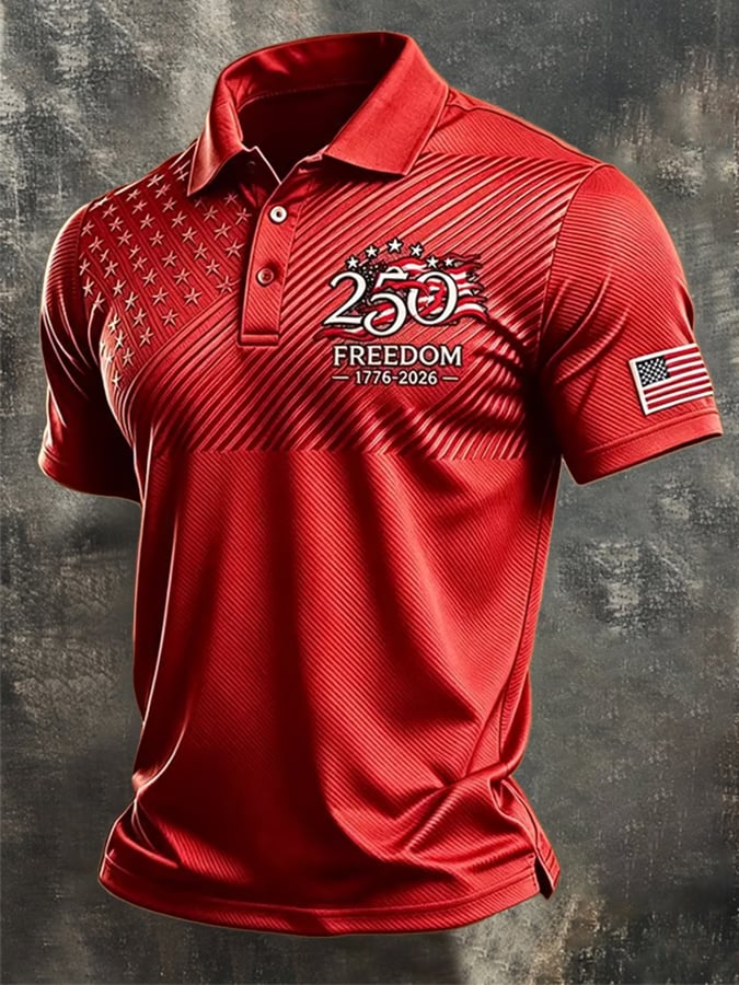 Men's U.S. 250th Anniversary Printed Polo Shirt