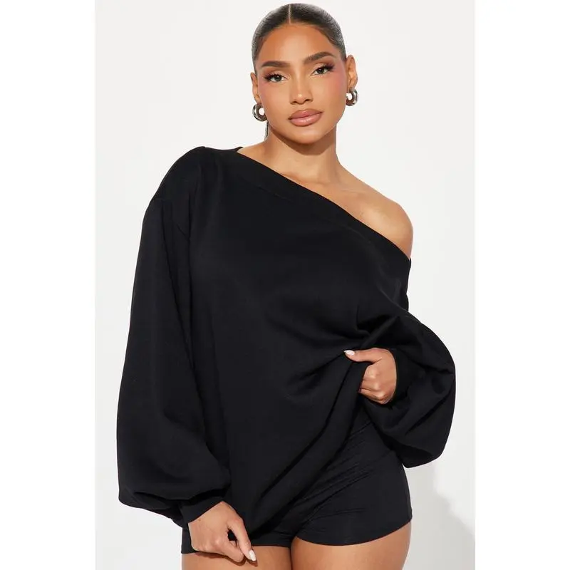 Shoulder Oversized Sweatshirt