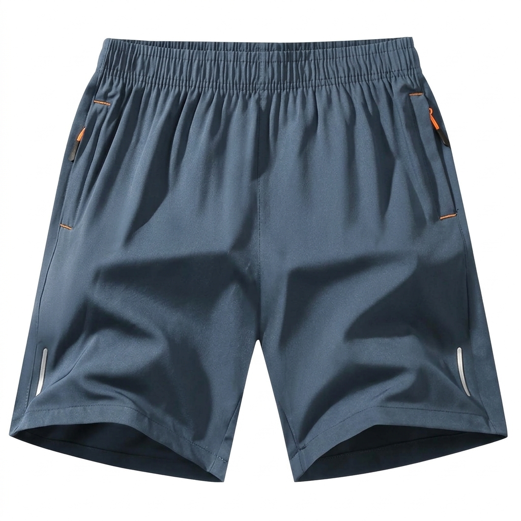 Men's Ice Silk Quick-Dry Zipper Pocket Shorts