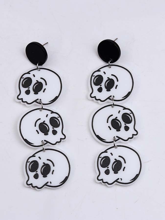 Halloween Knife Skull Ghost Acrylic Earrings