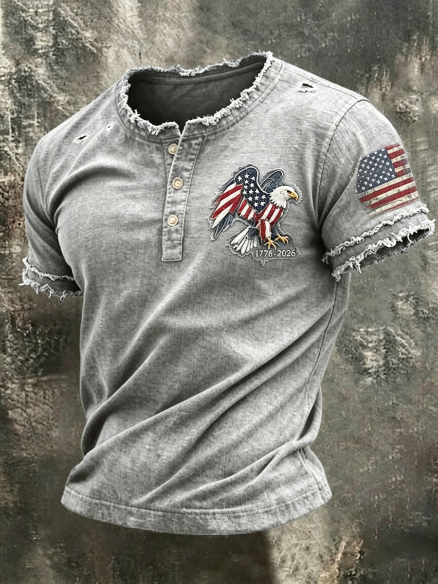 Men'S 250Th Anniversary Printed Casual T-Shirt