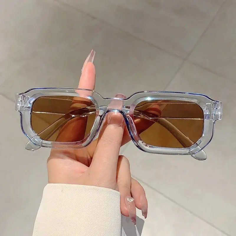 6 - Pack Vintage Rectangle Frame Sunglasses for Men & Women – Retro Fashion Sun Glasses with UV400 Protection, Luxury Design Eyewear